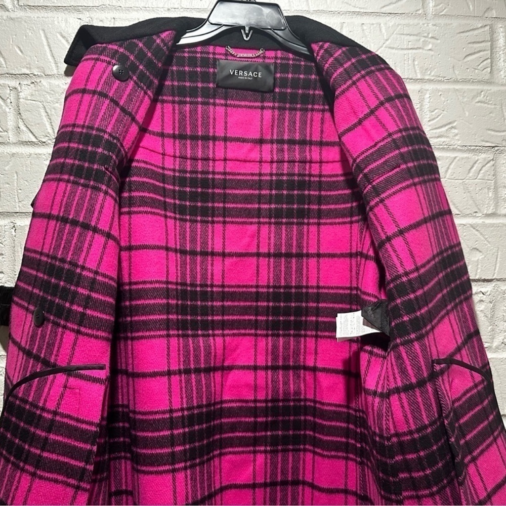 Versace Double Breasted Felt Wool Coat Size 46 - Picture 7 of 11